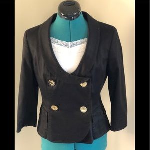 ETCETERA Black cotton, shawl collar blazer